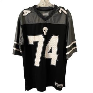 Marvel Comics Mens Size M L Punisher Skull Mask 74 Football Jersey Shirt